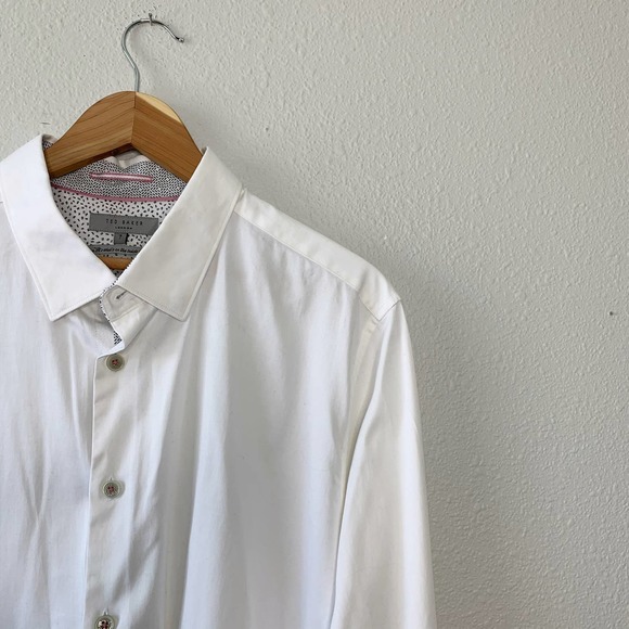 Ted Baker London Crazee White Button Down Shirt 7 - Picture 3 of 15